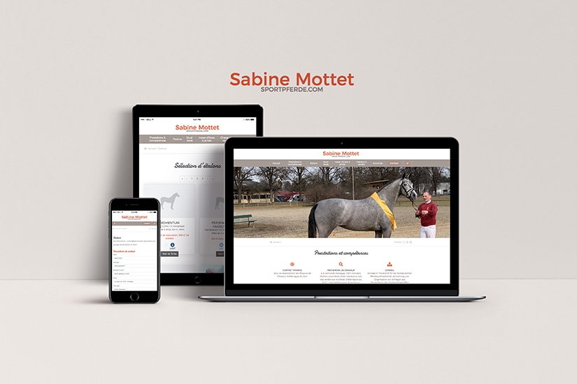 Création du site Internet de Sabine Mottet - Sportpferde