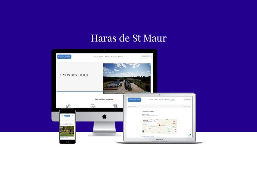 Création du site Internet du Haras de Saint Maur