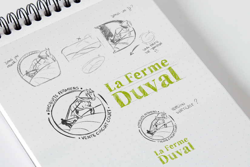 Création du logo de La Ferme Duval